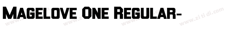 Magelove One Regular字体转换